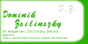 dominik zsilinszky business card